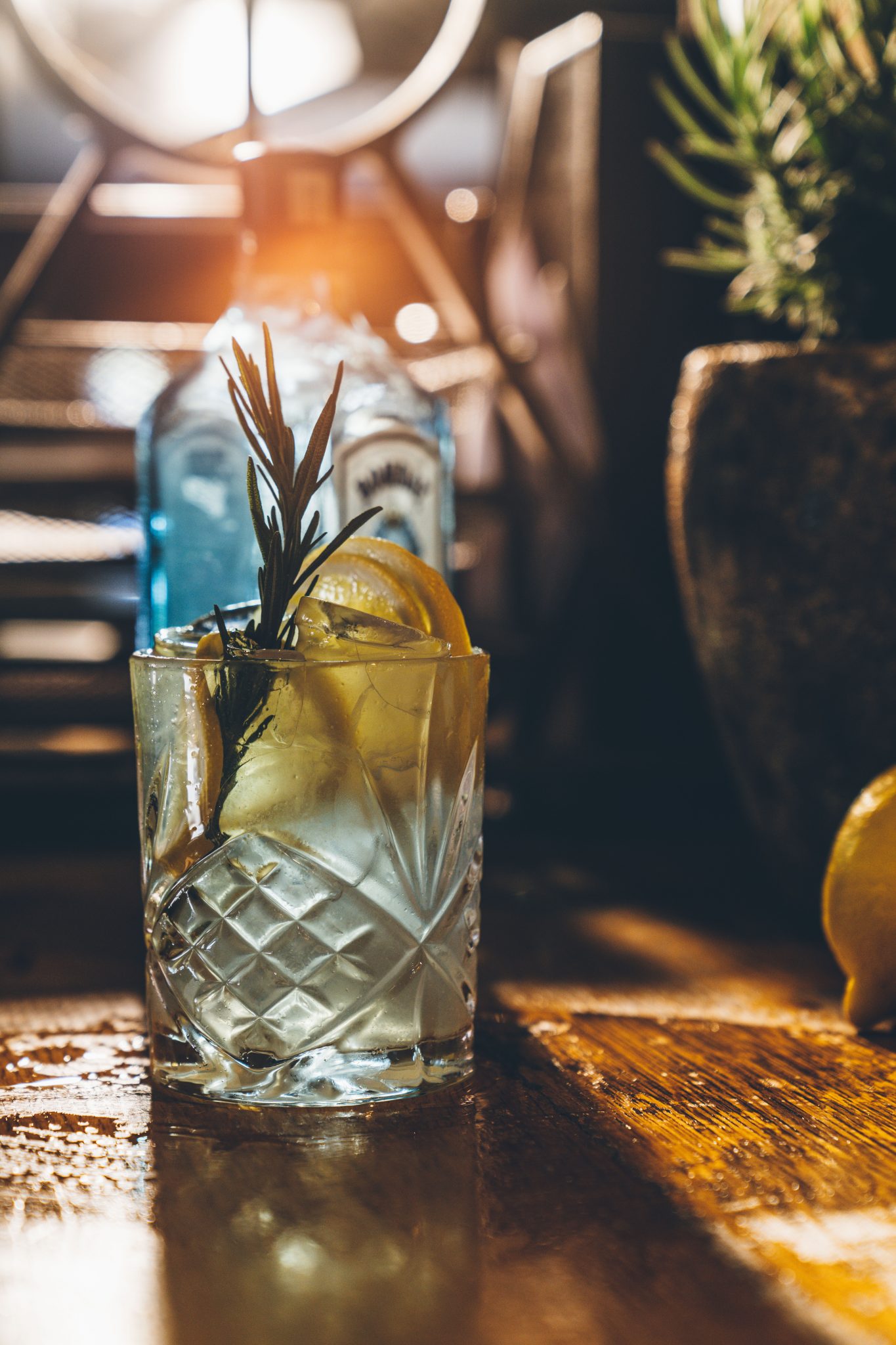 Commercial photo of a gin cocktail
